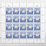 Sailboats Postcard Forever Stamps(1 Sheet=20 Stamps)