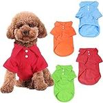 KINGMAS 4 Pack Dog Shirts Pet Puppy T-Shirt Clothes Outfit Apparel Coats Tops (Large)