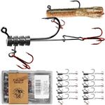 VMSIXVM Tube Jig Heads for Bass Fishing, Tube Worm rig Jigs Tube Bait Hooks for Bass, Crappie, Trout, Tube Lures Tube Hooks kit for Freshwater Saltwater, 5/16oz, 1/4oz, 3/16oz, 1/8oz