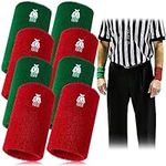 Wrestling Wrist Bands Red Green 5" Wrist Bands Set Official Referee Wristband Wrestling Arm Bands for Wrestling Tournament Dual Meet Events (4 Pairs)