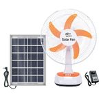 Epyz 16inch Solar Portable High Speed 3 Gear BLDC Adjustable Table and Rechargeable Solar Fan for Indoor Housing, Office, Camping (Pack of 1, 8800 mAh Battery)