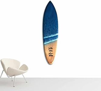Tavola da surf decorativa in legno di mangiare fatta a mano a Bali. Decorazione da parete boheme da appendere in camera da letto, soggiorno, idea regalo decorativo mare estate, hawaii, vintage
