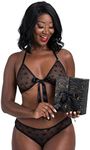 Lovehoney 7 Day Lingerie Calendar 2022-7 Nights of Temptation with Star Print – Ribbon Tied Gift Box – Sizes 4-24