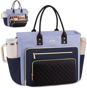 LOVEVOOK Laptop Tote Bag for Women, Teacher Work Bags Computer Laptop Bag, Nurse Bags With Large Cup Holder, Professional Briefcase Business Large Purses Handbag, Diaper Bag Mother Gift, 17 Inch