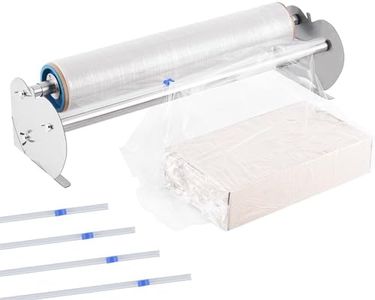 Consfly 23.6 Inch Stretch Film Dispenser Packing Machine, Stainless Steel Table Stretch Film Wrap Dispenser for Packaging, Moving and Shipping