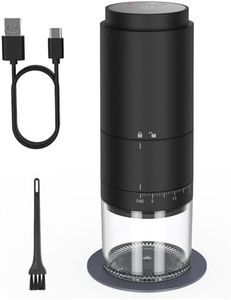 Portable Battery Powered Burr Coffee Grinder with 38 Adjustable Settings, Rechargeable Coffee Bean Grinder with LED Display, Cordless Coffee Mill for Travel, Camping, Office, Espresso, Pour Over, etc