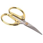 FASHRAMP® Stainless Steel Scissor, Ergonomic & Comfortable Handle, Curved Cutting Edge For Precise & Smooth Cutting 30% Extra Sharp (5.5" / 140mm Length)