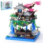 CAXIMSY Cherry Blossom Bonsai Tree House Building Block Sets 3320PCS Chinese Architecture of Peach Blossom Micro Mini Building Set Toy Gift for Kids Adults