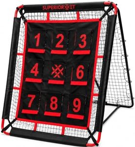 Superiornet 5x4FT Baseball Rebounder Net for Pitching and Batting Training – Multi-Sport Pitch Back Bounce Net – Softball, Soccer & Basketball Training Equipment for Kids and Adults