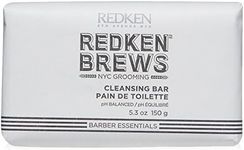 Redken Brews Cleanse Bar For Men | Multi-Purpose Bar Soap For Face and Body | Moisturizing & Deodorizing | Clean & Fresh Scent | For All Men's Skin Types | 5.3 Oz