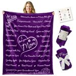 Gifts for Mom, Mom Gifts, Blanket for Mom Gifts, Mom Birthday Gifts from Daughter & Son, Mother Daughter Gift Ideas, Present for Mom Blanket, Best Mother in Law, Gift for mom 65" × 50" (Purple)