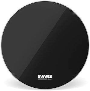 Evans EQ3 Resonant Black Bass Drum Head, No Port, 26 Inch