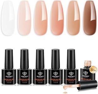 modelones 8-in-ONE Gel Constructor UñAs, Blanco Marrón Builder Gel UñAs 6pcs, esmaltes semipermanentes para uñas, UñAs Decoración, Reparación,Gel Uñas, Gel para Extensión de Uñas, Nail Art