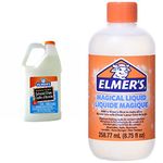 Elmer's Washable No-run School Glue (3.8 L) + Elmer's Glue Slime Magical Liquid Activator Solution (8.75 fl. oz)