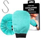 Exfoliating Mitt for Shower - Glove Exfoliator for Body Scrub Gloves Deep Exfoliating Glove for Face - Exfoliating Body Scrubber Glove - Dead Skin Remover for Body & Face - Shower Scrubber Mitt