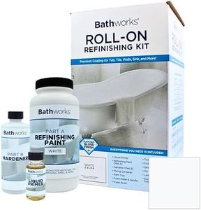 Bathworks DIY Bathtub & Tile Refinishing Kit; 20 oz; Tub; Tile; Wall Surround; Sink; Quick 24 hour dry time; High Gloss Resin Finish (WHITE)