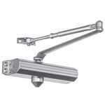 Dynasty Hardware Door Closer Adjustable Spring Size 1-4 Hydraulic Automatic Door Closer ADA Compliant Series 1614 Sprayed Aluminum