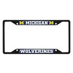 FANMATS 31264 Michigan Wolverines Metal License Plate Frame Black Finish