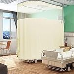 ABBRIGE Hospital Curtain Medical Privacy Screens(1 Panel, Beige, 15x8ft)