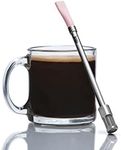 JoGo - The Original Coffee and Tea Brewing Straw - Portable Coffee Maker - Stainless Steel Single Serve Strainer - Filter Function for Hot & Cold Brew - Yerba Mate Straw for Loose Leaf Teas & Coffee