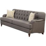 ACME Furniture 53690 Alianza Sofa with 2 Pillows 2, Dark Gray Fabric