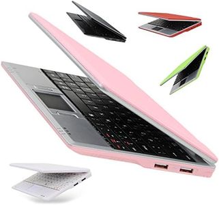 Goldengulf 7 Inch Portable Mini Computer Laptop PC Netbook for Kids Android 12 Quad Core 32GB WiFi Built in Camera Netflix YouTube Flash Player (Pink)