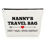 Nanny Appreciation Gifts Makeup Bag Nanny Thank You Gift for Grandma Best Nanny Gift for Babysitter Daycare Provider Gifts for Child Caregiver Birthday Mothers Day Gift for Nana Travel Cosmetic Pouch