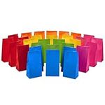 Hallmark Solid Color Party Favor and Wrapped Treat Bags (30 Ct., 5 Each of Blue, Red, Green, Yellow, Orange, Pink) for Birthdays, Baby Showers, Kids Crafts and Activities, May Day, Care Packages