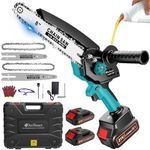 Mini Chainsaw Cordless, 8 inch & 6 