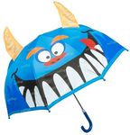 Zest 4 Toyz Umbrella for Kids Easy To Carry Waterproof Lightweight Stylish 3D Cartoon Manual Umbrella For Rain Kids Umbrella for Girls - Blue