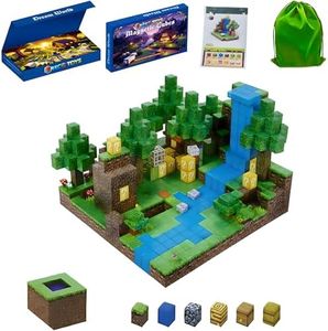 Magnetic Blocks 128PCS Magnetic Building Blocks– Waterfall Adventure Set, STEM Learning Toys Stacking Magnet Cubes, Montessori Sensory Games, Educational Birthday Gifts Boys & Girls Ages 3+