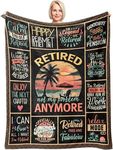 Retired Military Man Gift Blanket for Man (Retirement, 60"X50")