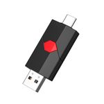 Aiibe 128GB USB C Flash Drive 2-in-1 USB Stick Dual USB Drive Push-Pull Type C Memory Stick Mini Portable USB C Thumb Drive for iPhone 15 S23 Smartphone Tablet Laptop Computer