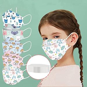 50PCS Cartoon Face_Mask Protection Breathable Comfortable, 4-Layer Filters, for Unisex Child Kids Outdoor Use (50PC 2)