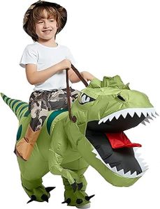 FXICH Disfraz inflable de dinosaurio para montar a caballo, disfraz de Halloween para adultos 【Altura para 120 cm-150 cm】