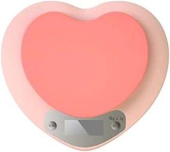 Cute Kitchen Scale, Digital Food Scale with LCD Display, 11 ib (5kg) Capacity, 0.03 oz (1g) Precise Weight Measuring for Baking Cooking (Pink)
