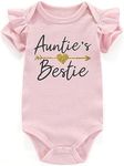 Acwssit Make Nana's Heart Baby Boy Clothes Unisex Funny Baby Girl Baby Bodysuit 0-3 months, Aunties Bestie Pink, 0-3 Months