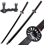 Anime Tanjiro Sword - 41 inch,Bamboo Demon Slayer Sword, Fake Tanjiro Katana with Stand, Demon Slayer Katana