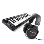 M-Audio Keystation Mini 32 MK3 Bundle - 32-Key USB MIDI Keyboard Controller and Over Ear Headphones HDH40 for Studio Recording and Monitoring