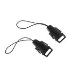 Camera Connectors Loops 2PCS 1.2cm Quick Release Buckle Kit Neck Strap Camera, Black, M, CAMLOOP