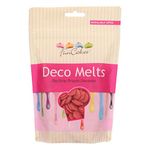 FunCakes Deco Melts Red - Dip, Drip, Drizzle and Decorate Melt in The Microwave and Pour in Every Shape Make Candy, Drip Cakes, Lollipops and Decorate Cakes, Cookies and Cupcakes AZO Free 250 g