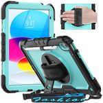 Timecity for iPad 10th Generation Case, Full-Body Drop-Proof Case with [Screen Protector] [360° Rotate Stand] Hand/Shoulder Strap [Pen Holder] for iPad 10th Generation 2022 Case SkyBlue+Black