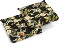 Blazing Needles Outdoor Chair Cushion, 20" x 19", Freeport Ebony 2 Count
