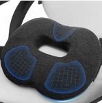 DAWRIS Donut Cushion for Hemorrhoids U-Shaped Cutout,Rring Piles Cushions, Memory Foam Orthopedic Pain Relief Seat Cushions for Tailbone, Coccyx, Postpartum Pregnancy, After Surgery Sitting