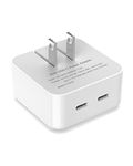 IFEART USB C Charger Block for MacBook Air, 35W Dual GaN Charger for iPhone 15 15 Pro 14 13 12 Pro Max, Compatible with iPad 10th/ Pro/Air/Mini, Pixel 7 6, Galaxy, PD 3.0