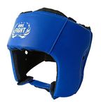 Ring Fight Boxing Karate Headgear MMA Head Guard Martial Arts Kick Sparring Helmet Taekwondo Gear Face Head Protector (Blue)