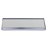 SKANDH Aluminium Silver 10" X 3" Inch Flap Letter Plate Mail Slot for Front Door Polished Anodized