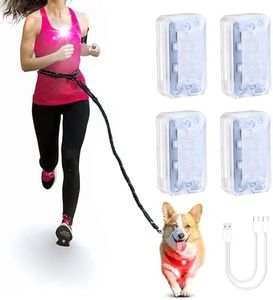 1797 Clip On Running Lights for Runners LED Hands Free Flashlight Night Safety Lamp for Dog Walking Jogging Hiking Running Gear Accessories USB Rechargeable RGB Pack of 4