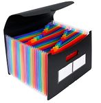 24 Pocket Accordian File Organizer, Expanding File Folder Document, Letter Size Expandable File Folder, Portable Filing Box