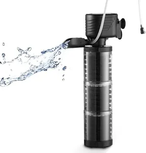XpertMatic 3 Stages 475 GPH Aquarium Filter for Up to 120 Gallon Fish Tank, Submersible Internal Fish Tank Filter with Water Pump, Power Filter for Fish Tank, Aquarium, Pond